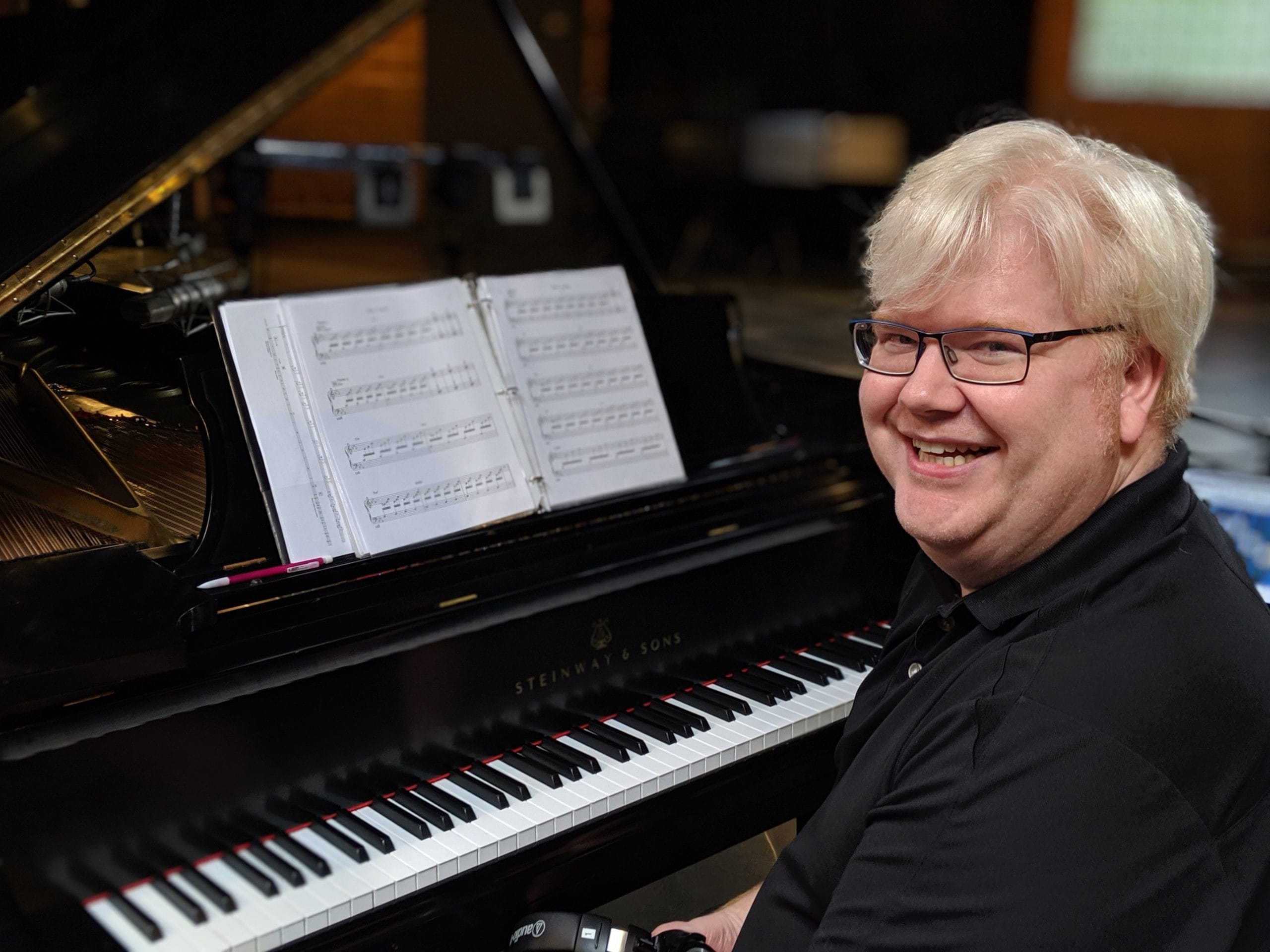 Chad Linsley at the piano